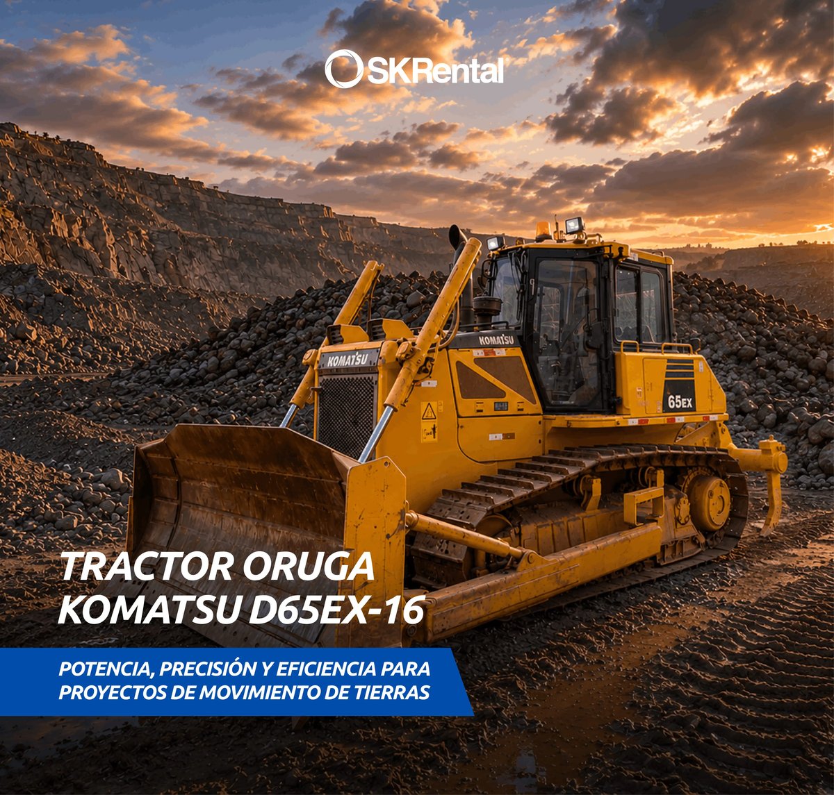 Tractor Oruga Komatsu D65EX-16 | Alquiler de Bulldozer en Perú | SK Rental