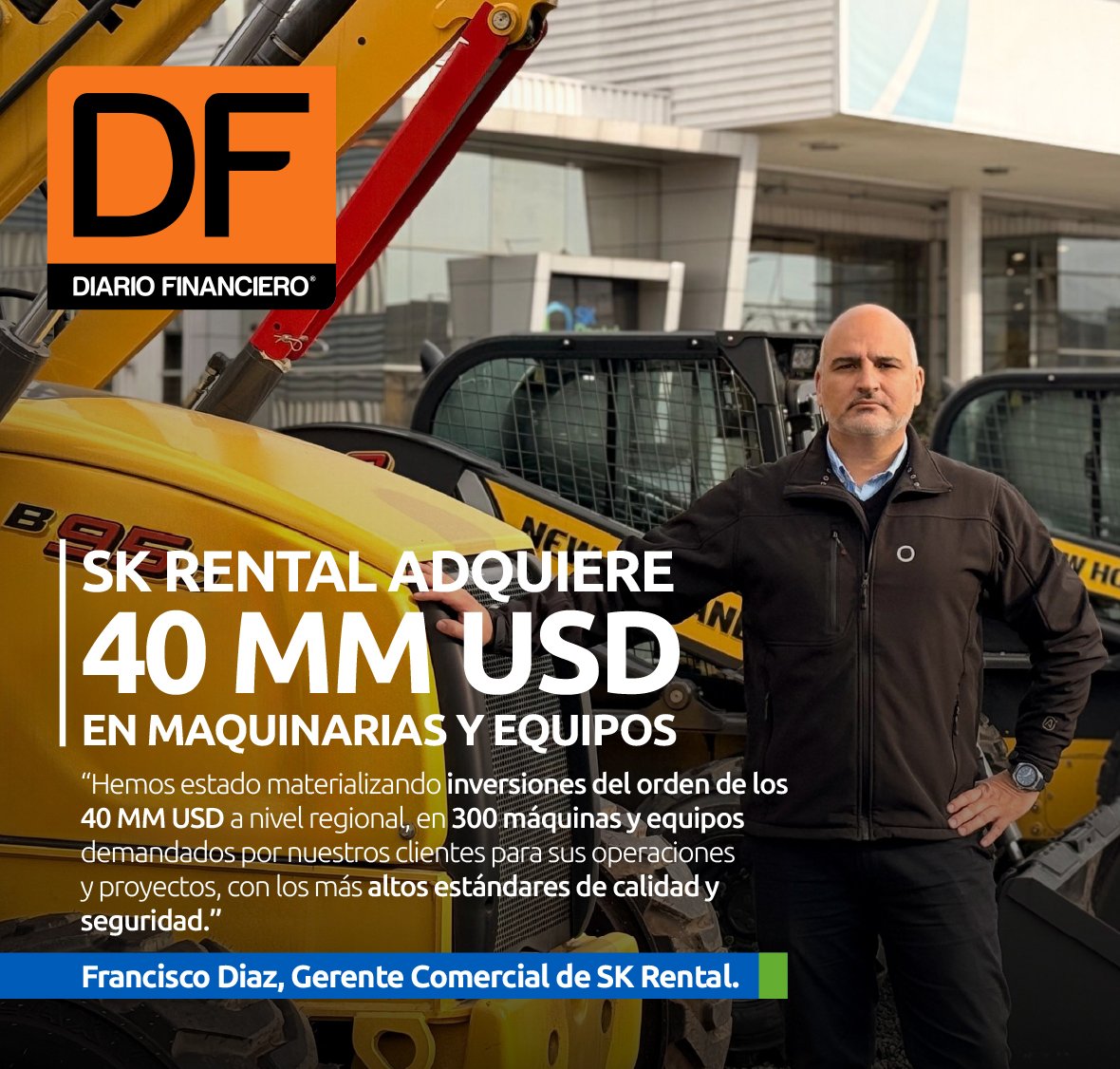 SK Rental adquiere 40 MM USD en maquinarias y equipos