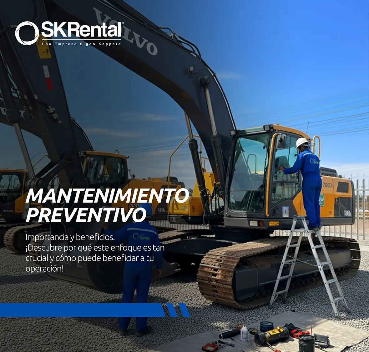 En SK Rental, entendemos la importancia del mantenimiento preventivo como una estrategia clave para evitar imprevistos y optimizar los recursos.